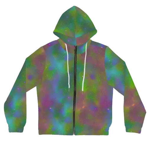 Stardust Reverie on a Women's Full-Zip Hoodie