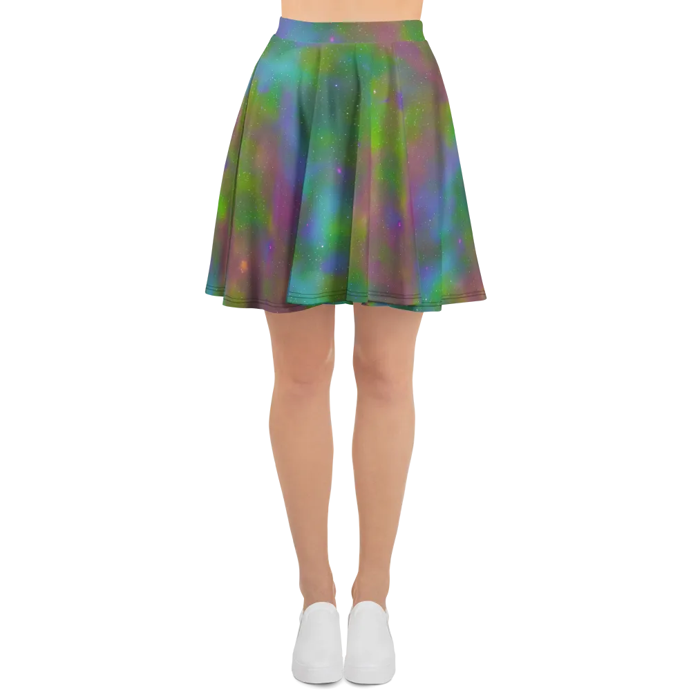 Stardust Reverie on Skater Skirt — Front