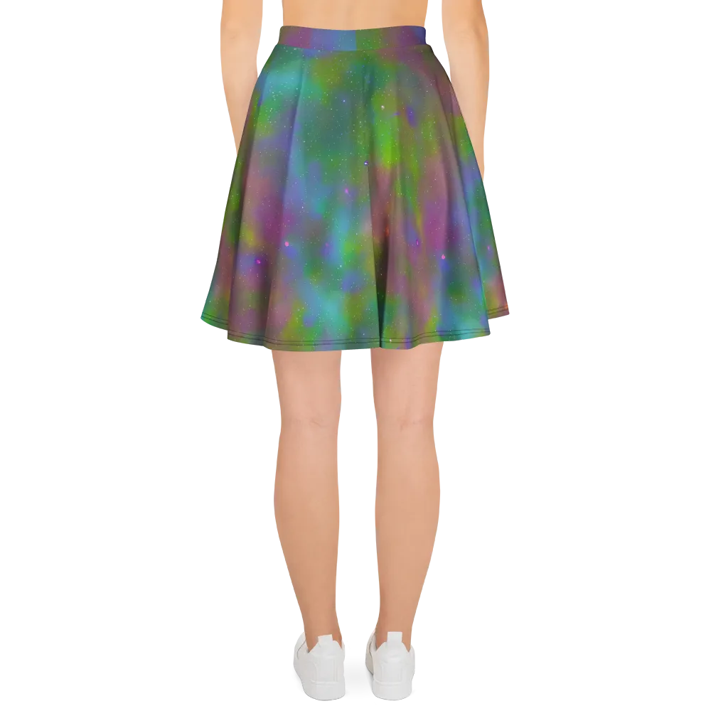 Stardust Reverie on Skater Skirt — Back