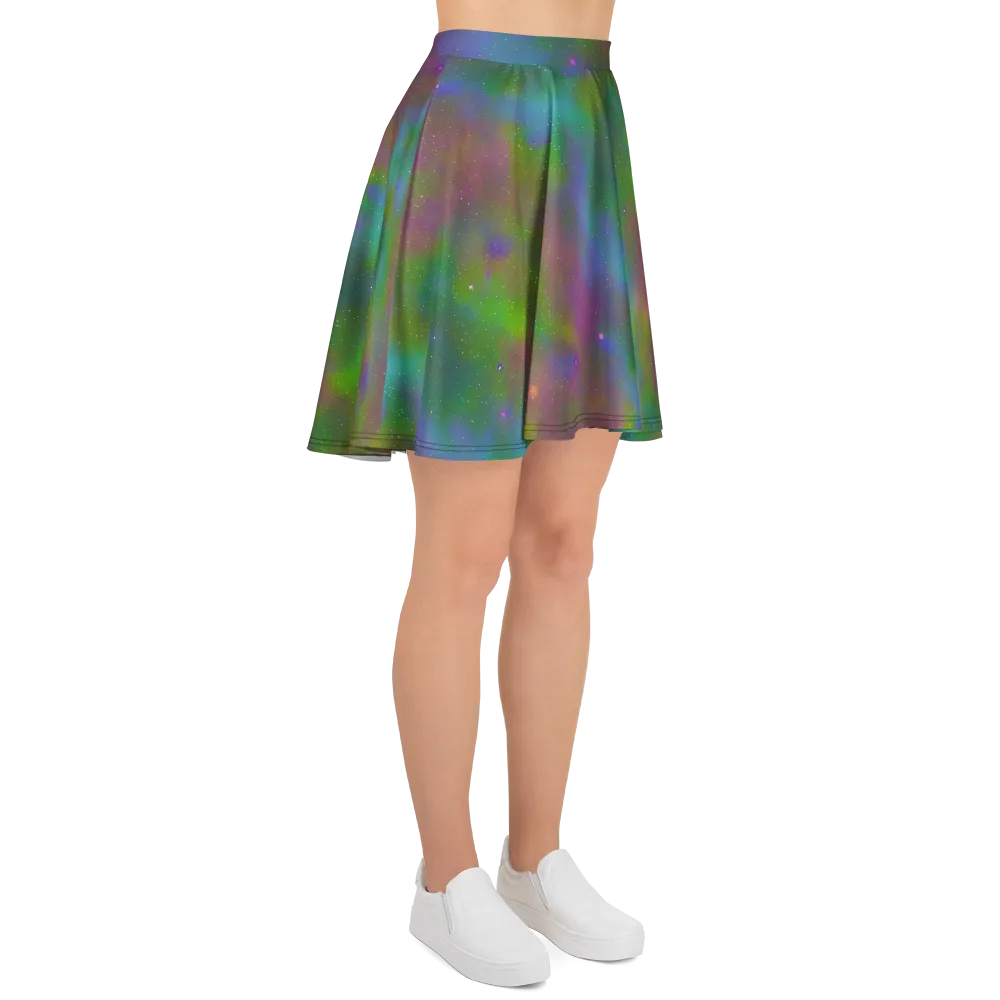 Stardust Reverie on Skater Skirt — Right