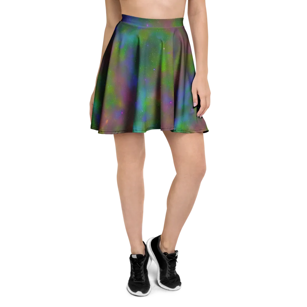 Stardust Reverie on Skater Skirt — Front