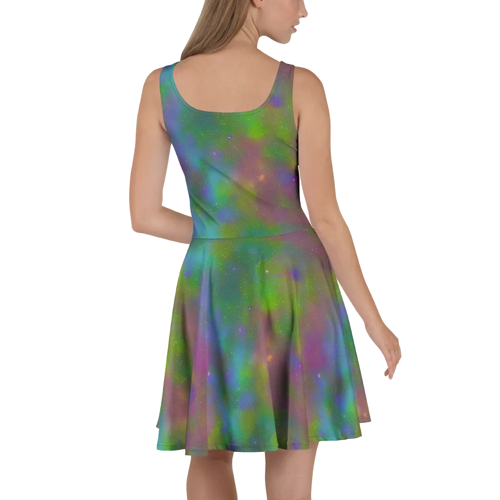 Stardust Reverie on Skater Dress — Back
