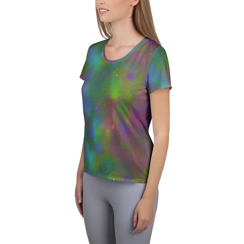 Stardust Reverie on Women's Athletic T-Shirt — Left