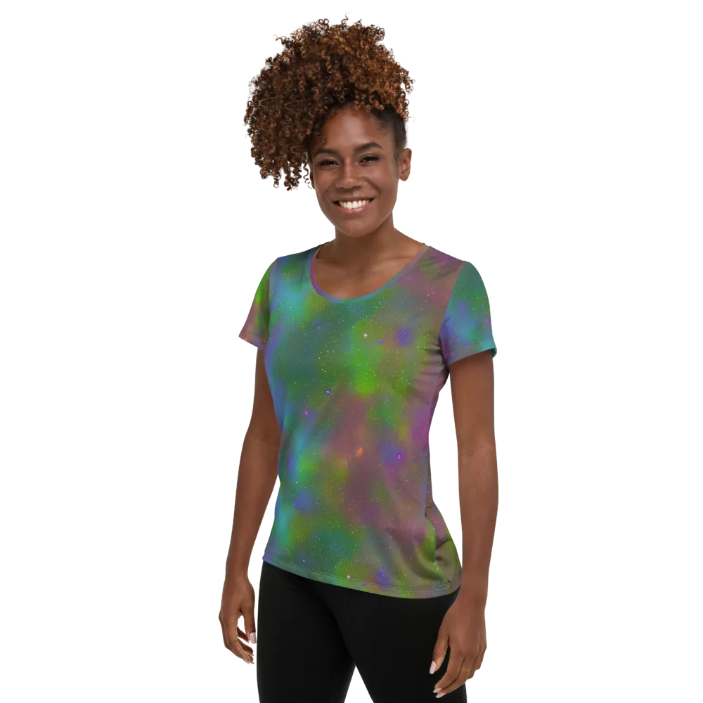 Stardust Reverie on Women's Athletic T-Shirt — Left
