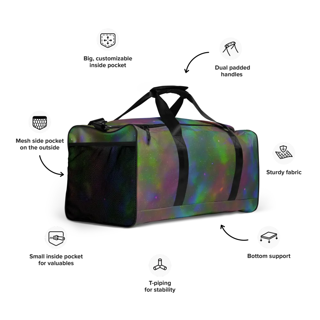 Stardust Reverie on Duffle Bag — Right Front