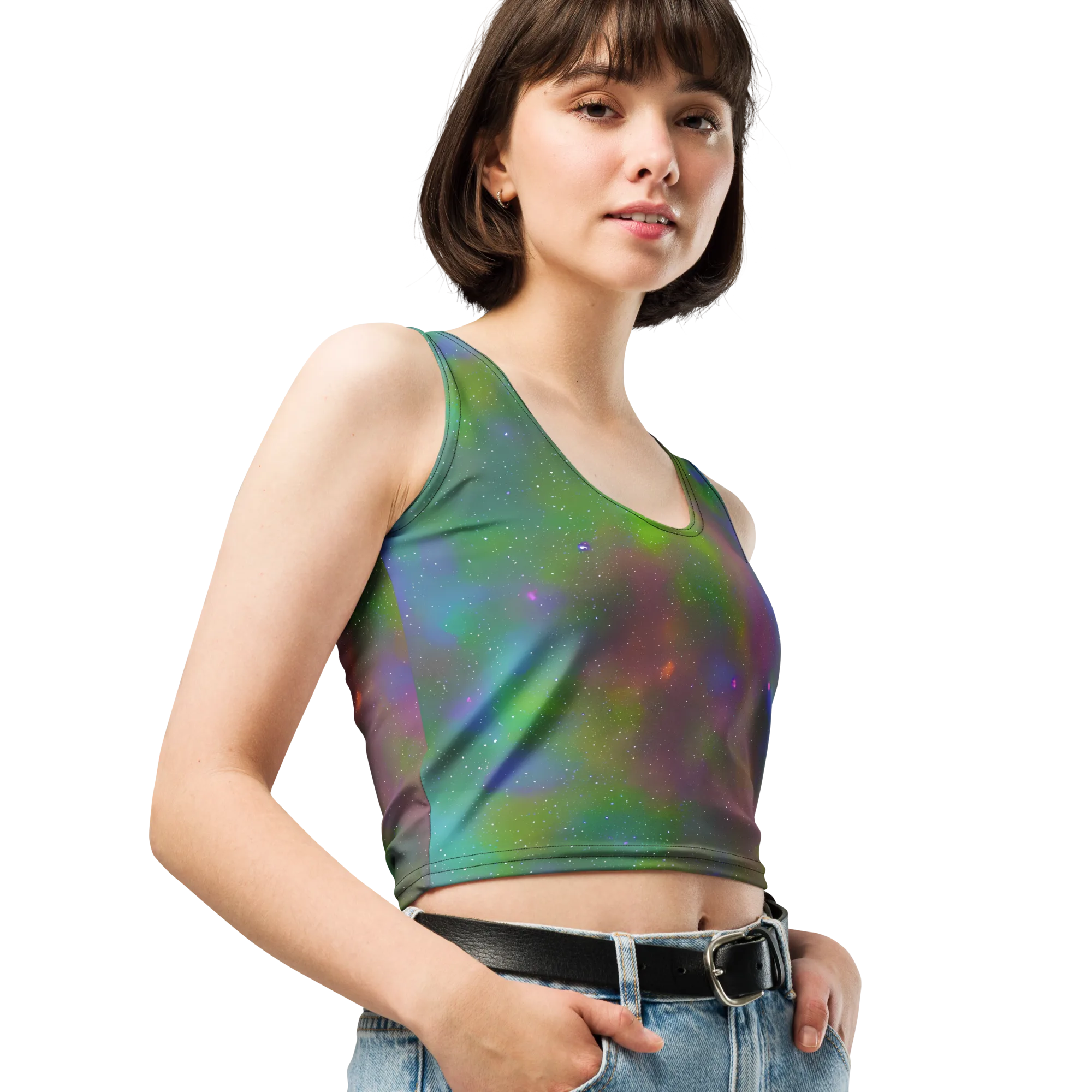 Stardust Reverie on Crop Top — Right Front