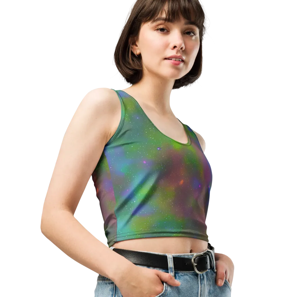 Stardust Reverie on Crop Top — Right Front