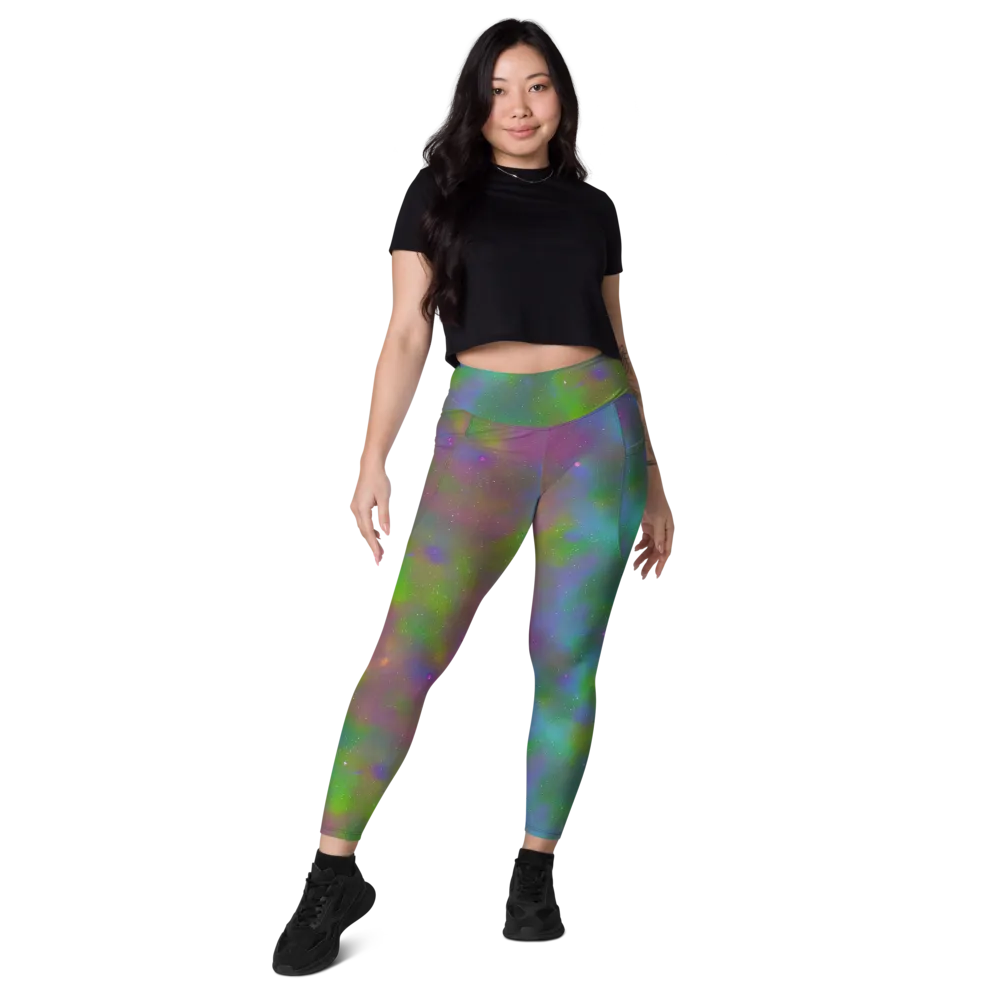 Stardust Reverie on Leggings with Pockets — Front