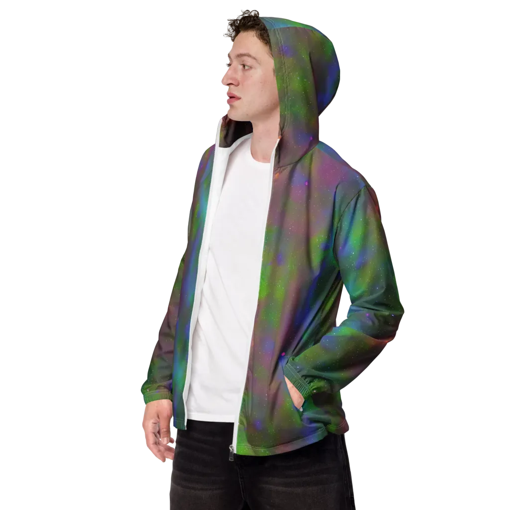 Stardust Reverie on Men's Windbreaker — Left Front