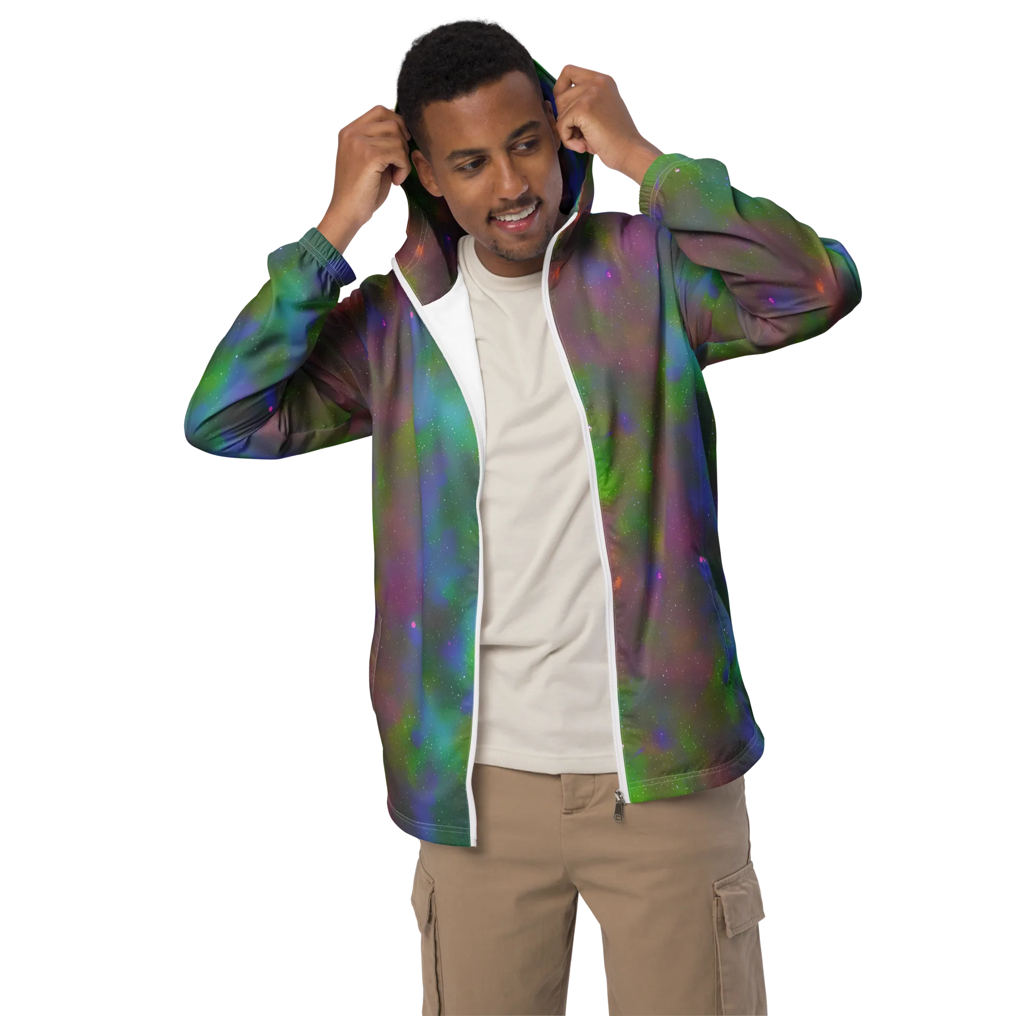 Stardust Reverie on Men's Windbreaker — Front
