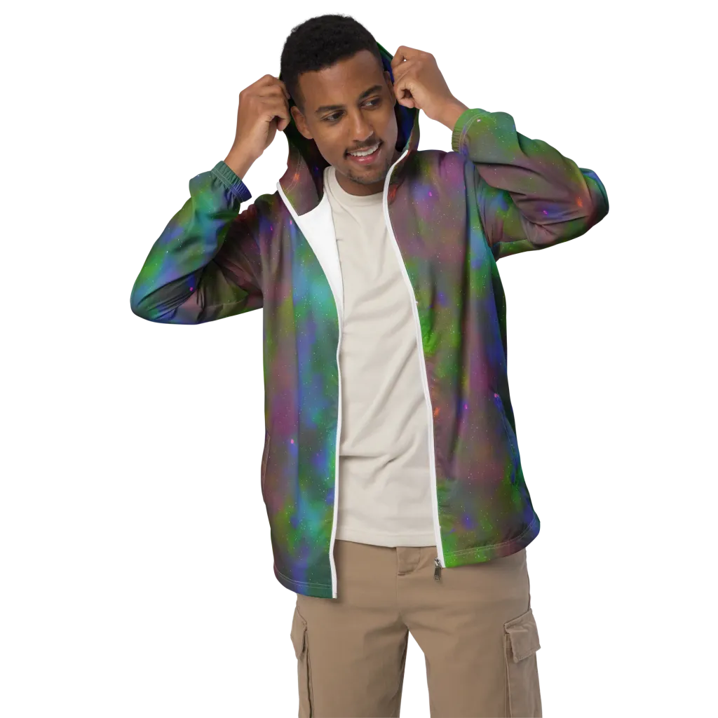 Stardust Reverie on Men's Windbreaker — Front