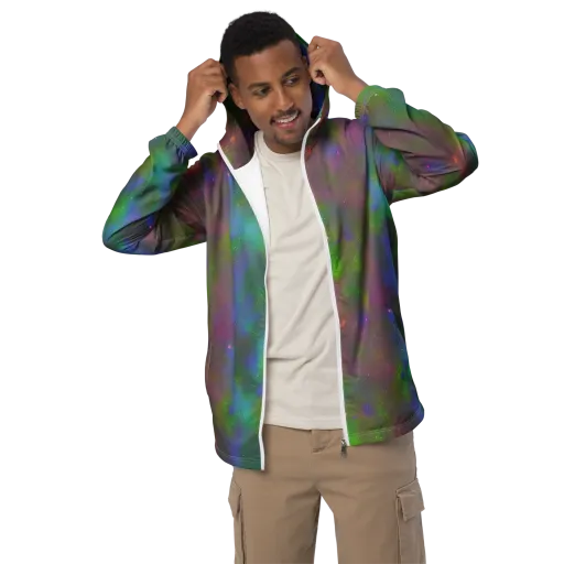 Stardust Reverie on a Men's Windbreaker