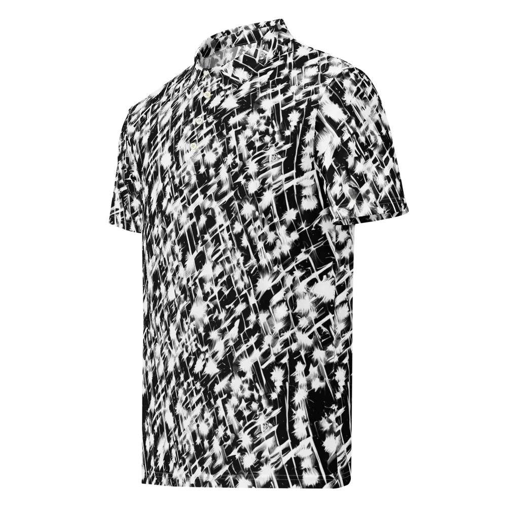 Noir Bloom on Men's Slim Fit Polo Shirt — Left Front