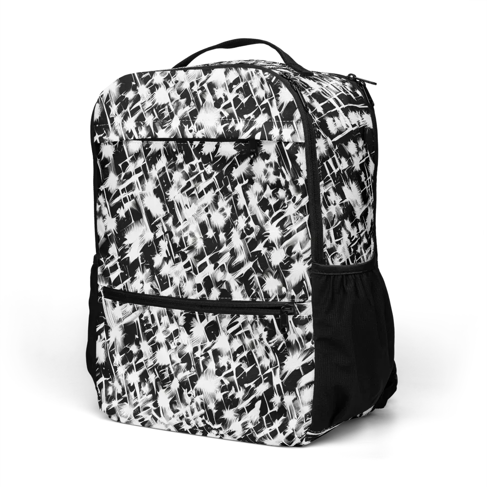 Noir Bloom on Utility Backpack — Left Front