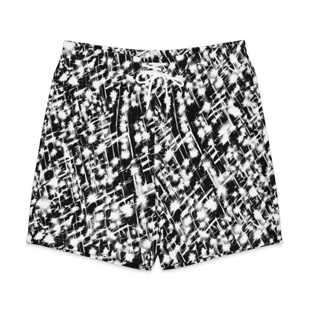 Noir Bloom on Men's Board Shorts — Front