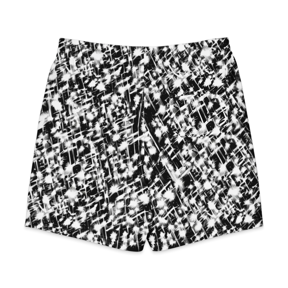 Noir Bloom on Men's Board Shorts — Back