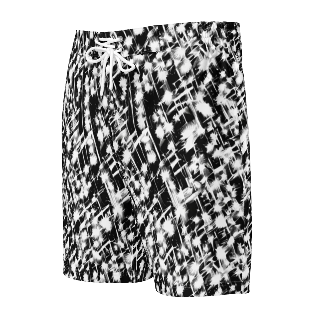 Noir Bloom on Men's Board Shorts — Front