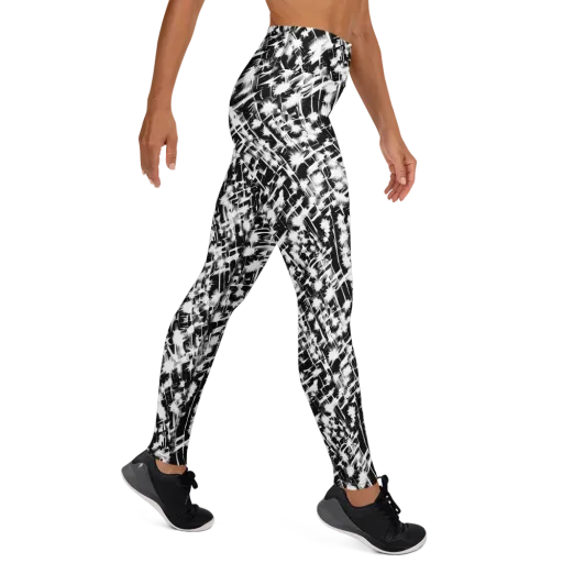 Noir Bloom on a Yoga Leggings