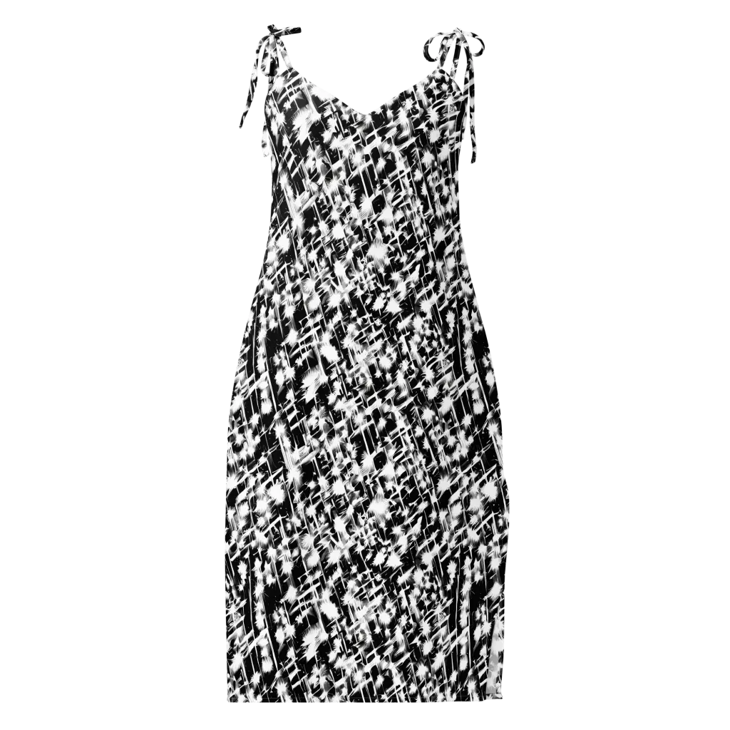 Noir Bloom on Slip Dress — Front