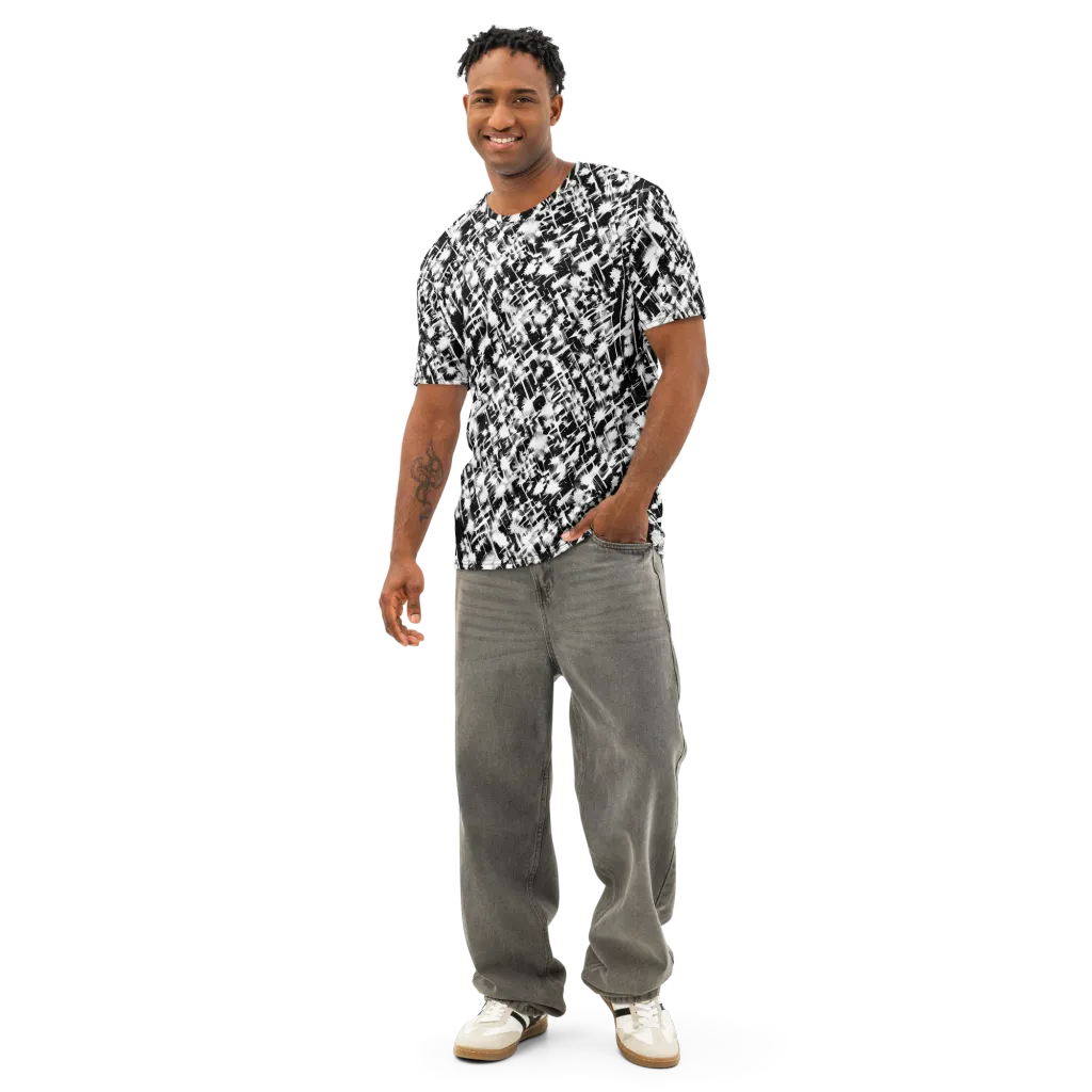 Noir Bloom on Men's Cotton Crew Neck T-Shirt — Front