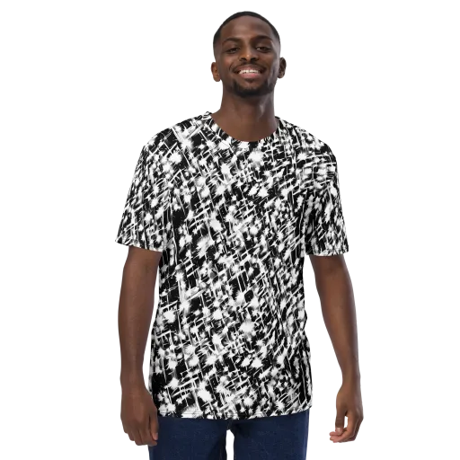 Noir Bloom on a Men's Crew Neck T-Shirt