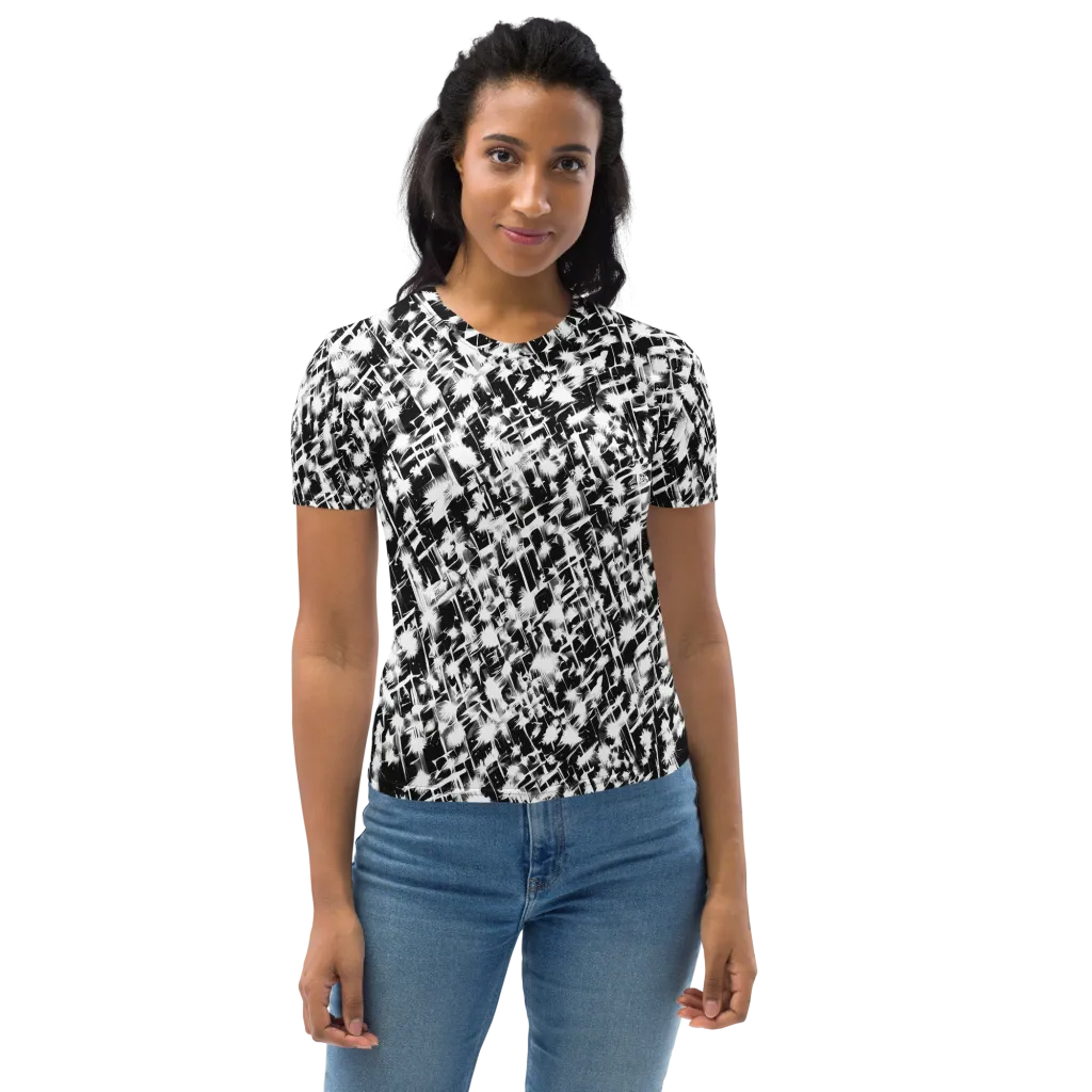 Noir Bloom on Women's Crew Neck T-Shirt — Front