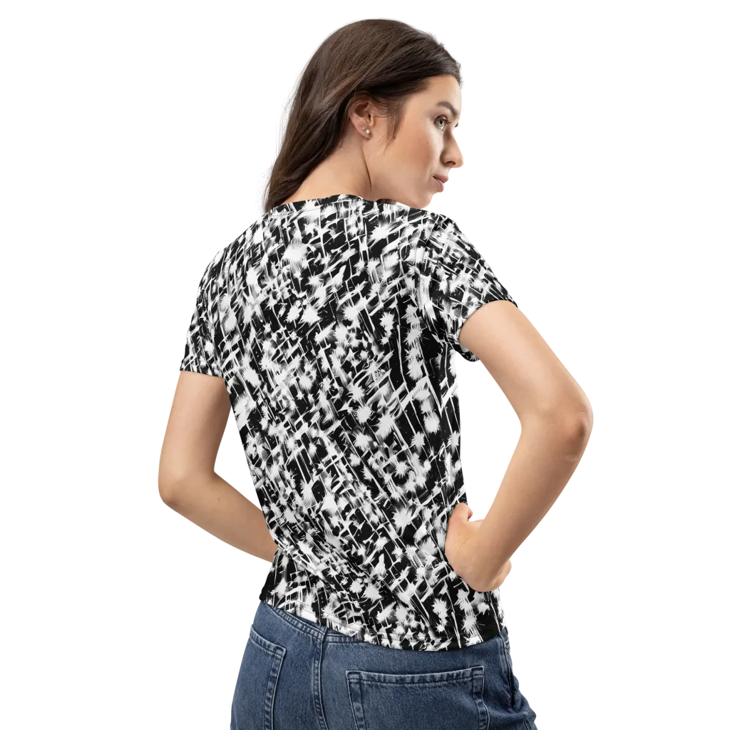 Noir Bloom on Women's Crew Neck T-Shirt — Back