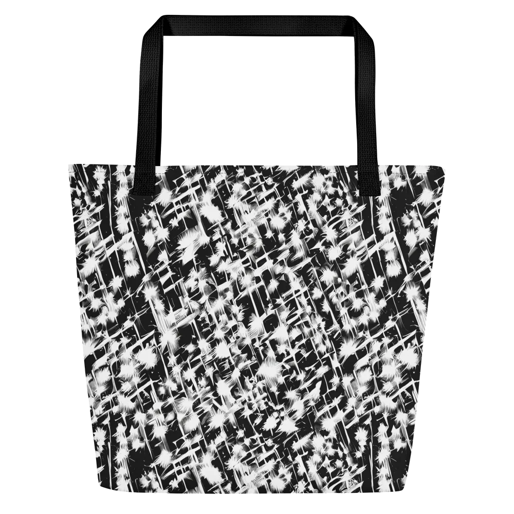 Noir Bloom on Large Tote Bag W/ Pocket — Front