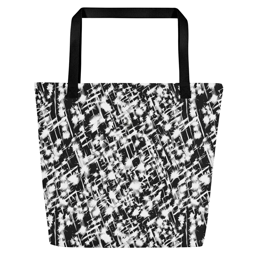 Noir Bloom on Large Tote Bag W/ Pocket — Front