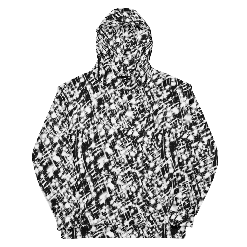 Noir Bloom on Cotton Hoodie — Front