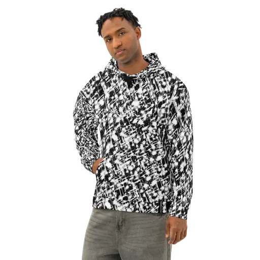 Noir Bloom on a Cotton Hoodie