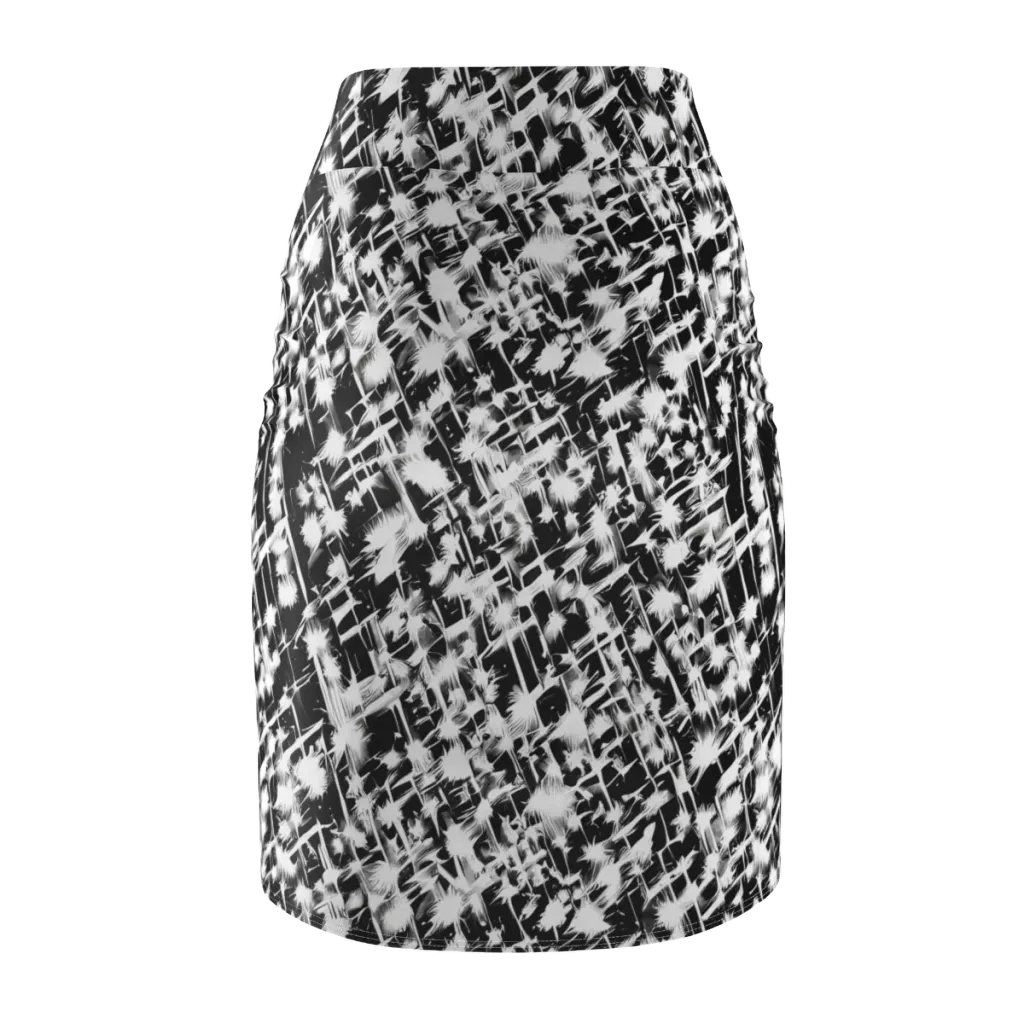 Noir Bloom on Pencil Skirt — Back