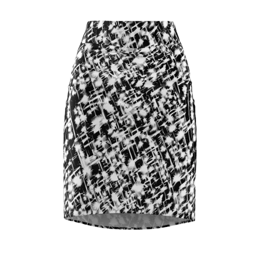 Noir Bloom on a Pencil Skirt