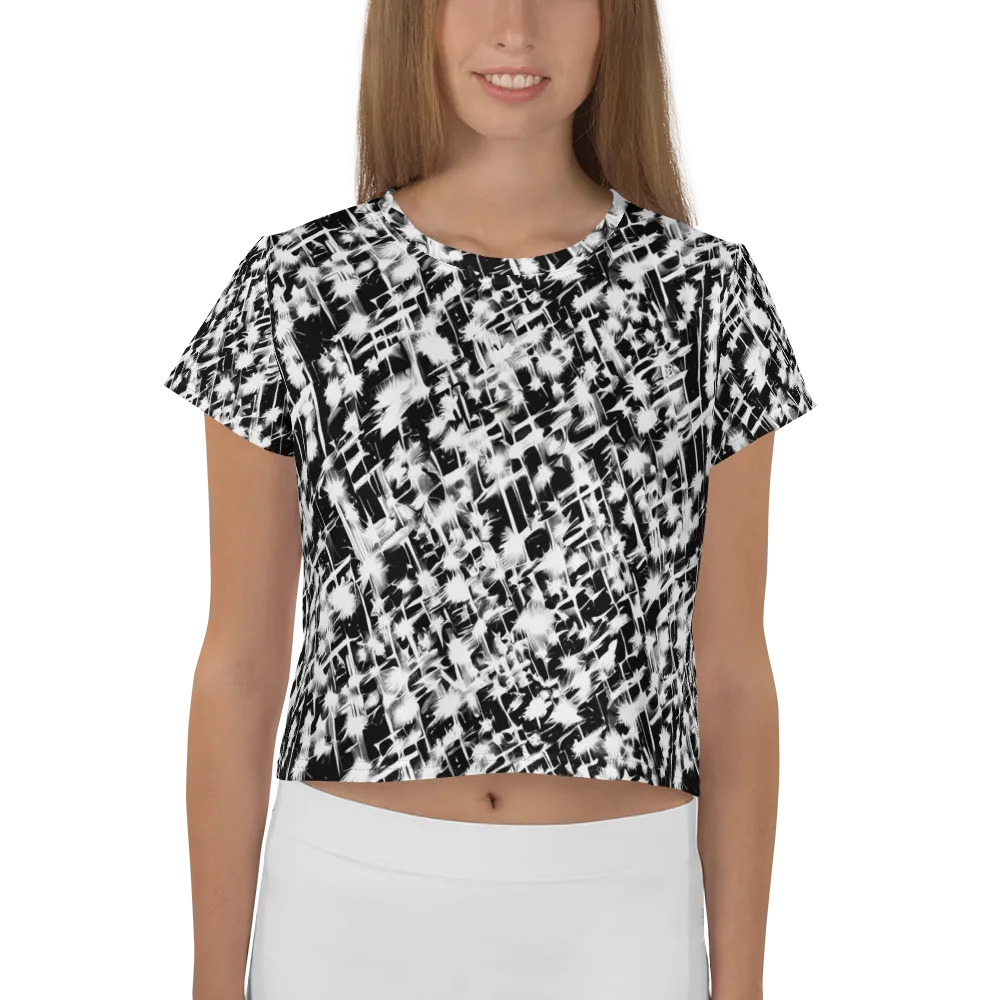 Noir Bloom on Crop Tee — Front