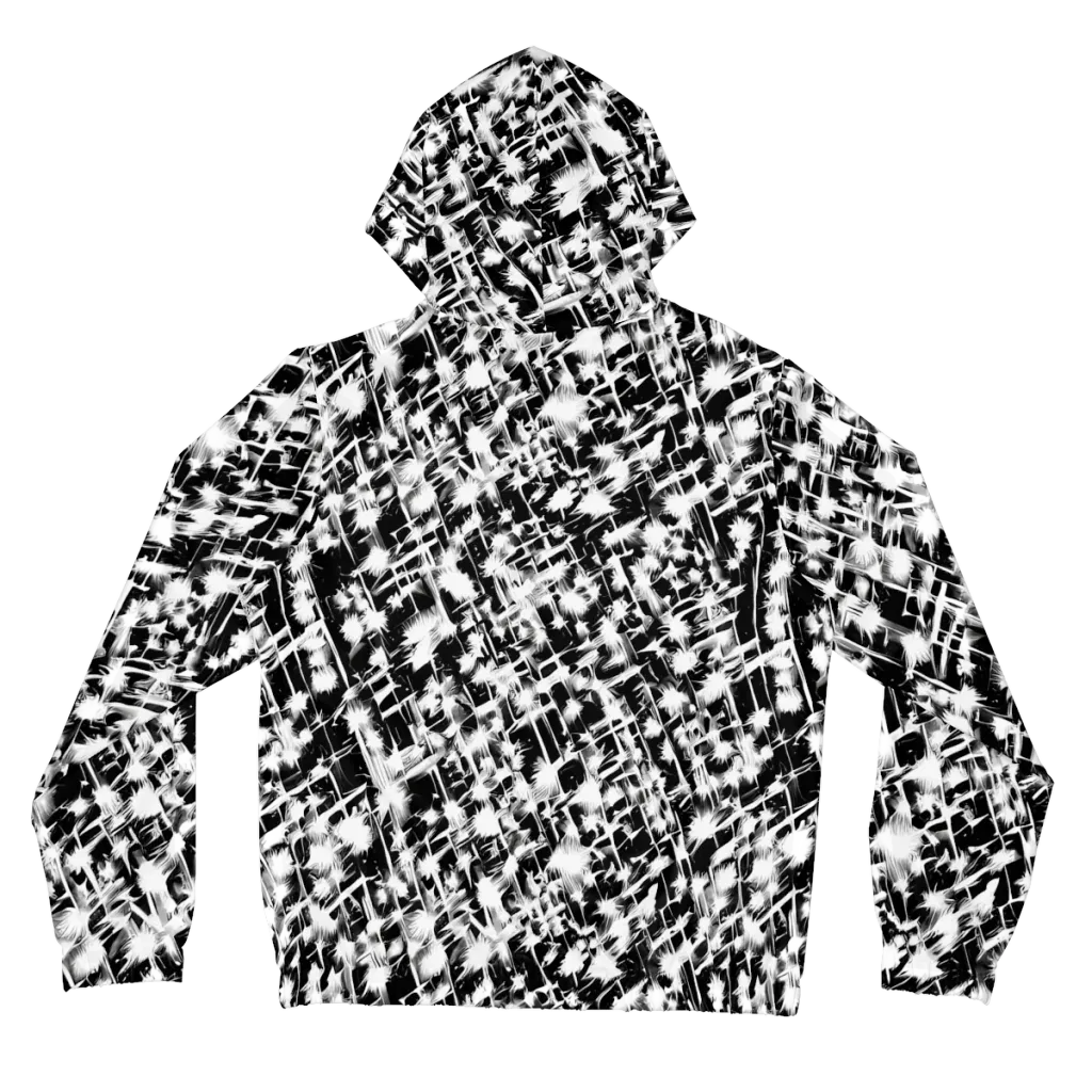 Noir Bloom on Women's Full-Zip Hoodie — Back