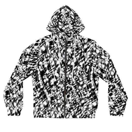 Noir Bloom on a Women's Full-Zip Hoodie