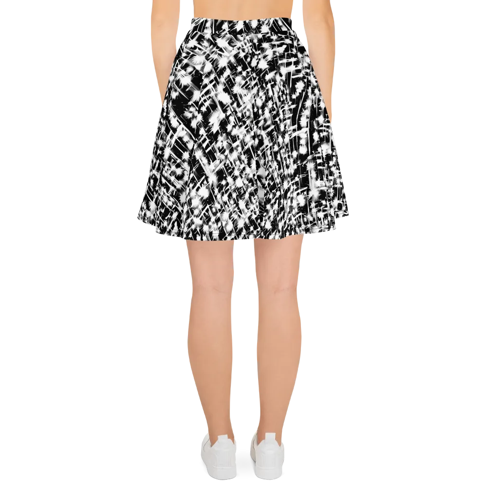 Noir Bloom on Skater Skirt — Back