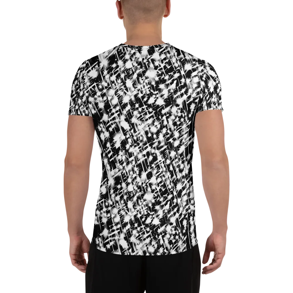 Noir Bloom on Men's Athletic T-Shirt — Back