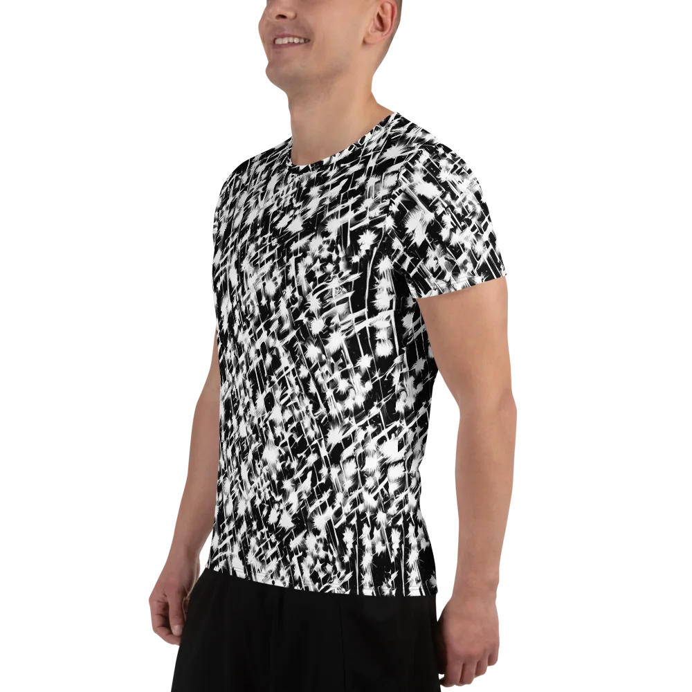 Noir Bloom on Men's Athletic T-Shirt — Left