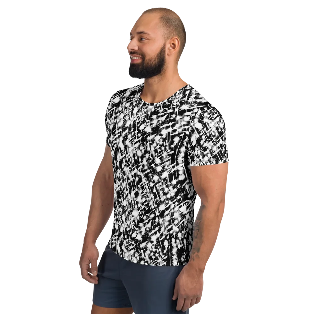 Noir Bloom on Men's Athletic T-Shirt — Left
