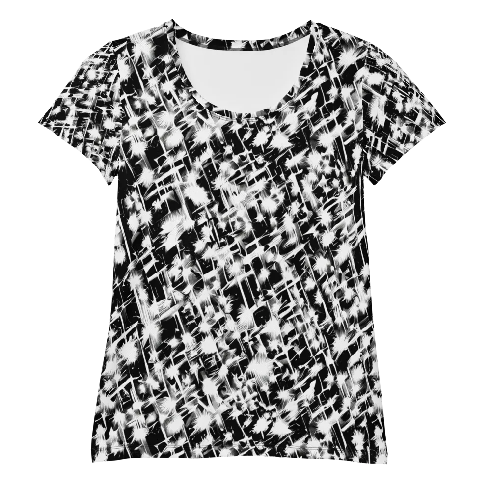 Noir Bloom on Women's Athletic T-Shirt — Front