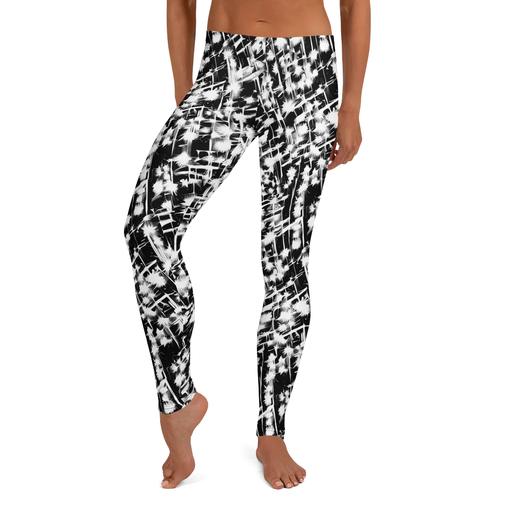 Noir Bloom on Leggings — Front