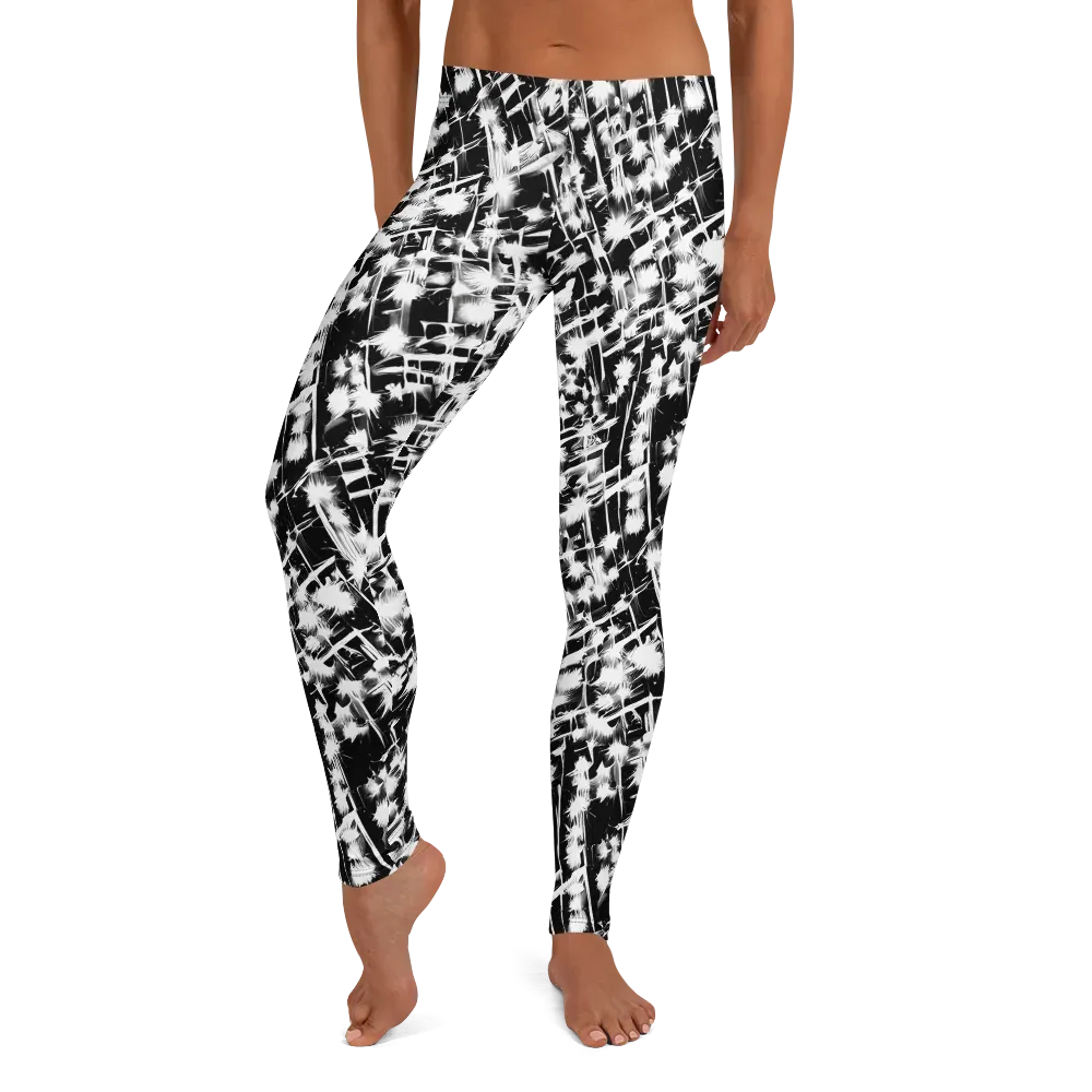 Noir Bloom on Leggings — Front