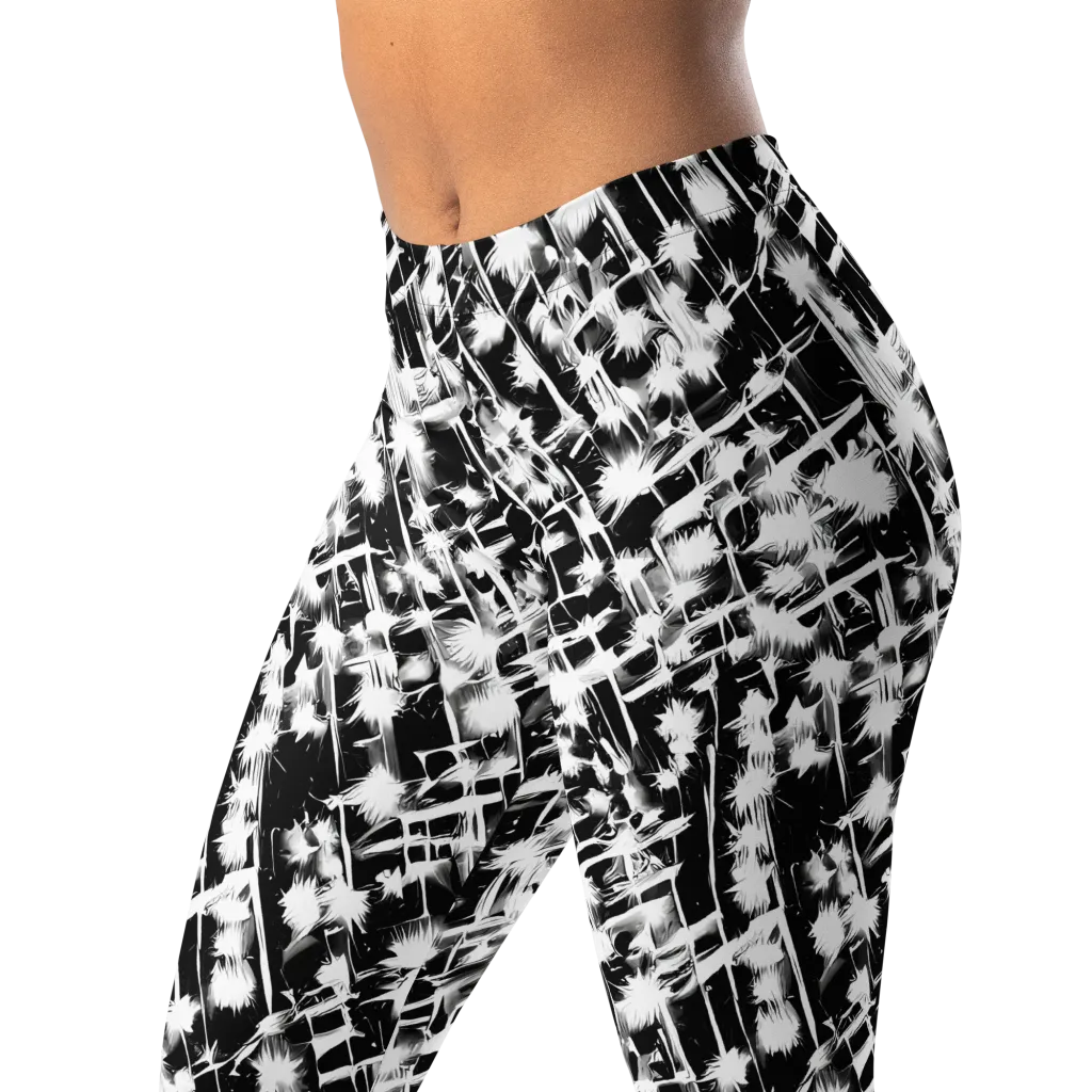 Noir Bloom on Leggings — Left Front