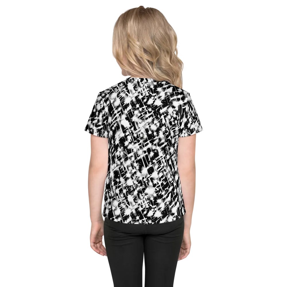 Noir Bloom on Kids Crew Neck T-Shirt — Back