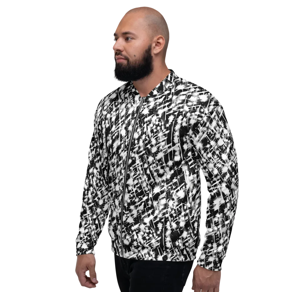 Noir Bloom on Bomber Jacket — Left
