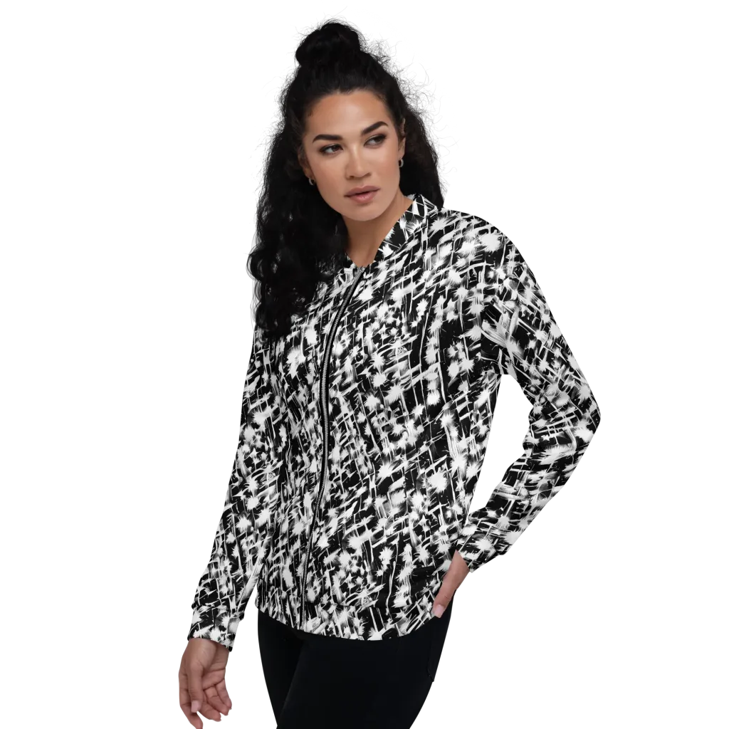 Noir Bloom on Bomber Jacket — Left