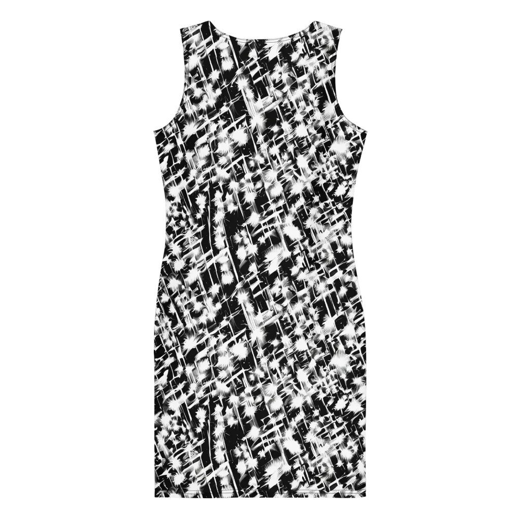 Noir Bloom on Bodycon Dress — Back