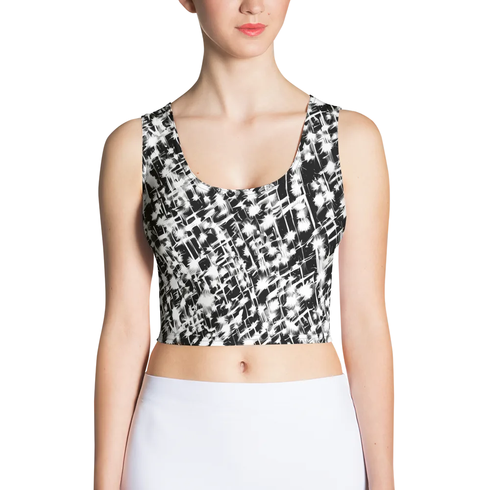 Noir Bloom on Crop Top — Front