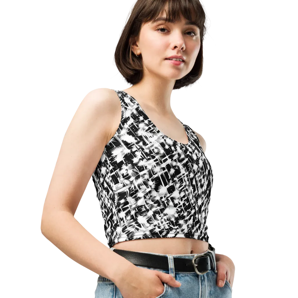 Noir Bloom on Crop Top — Right Front